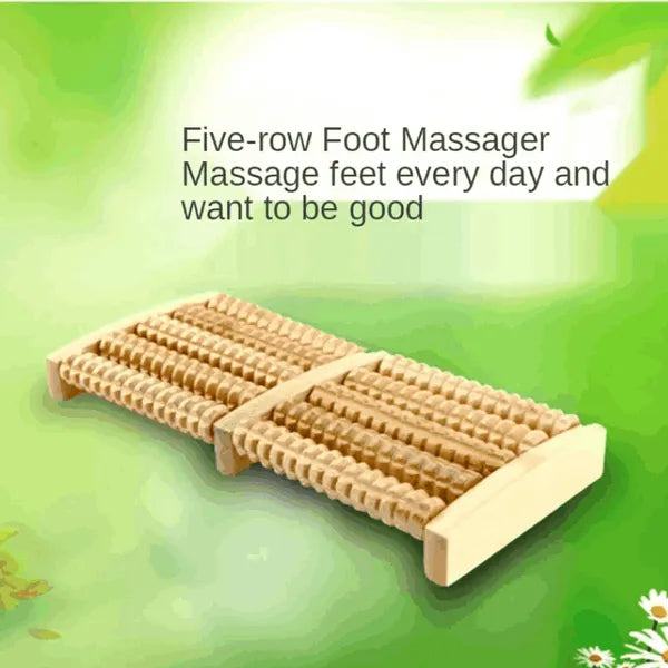 Natural Wooden Foot Roller Massager  – Instant Foot Pain & Stress Relief